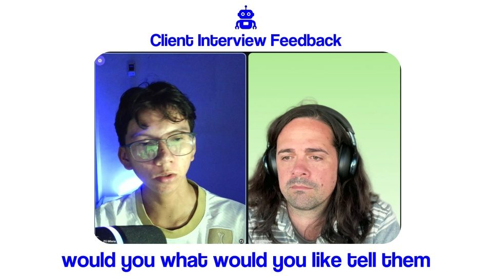 A client speaking on a recorded call